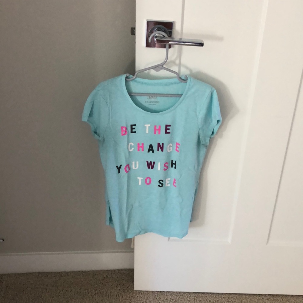 Justice Light Blue Tee